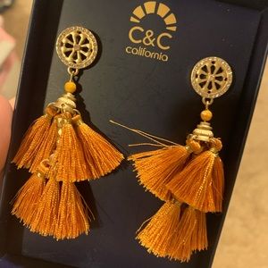 Dangle tassel earrings